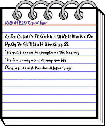 Kalled FREE Regular animated font preview