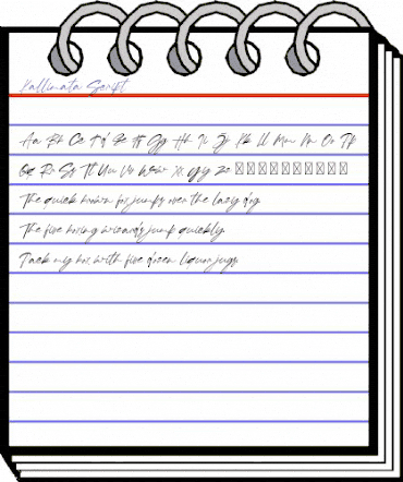 Kallimata Script Regular animated font preview Kallimata Script Regular animated font preview