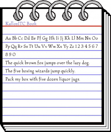 KallosITC-Book Book animated font preview KallosITC-Book Book animated font preview
