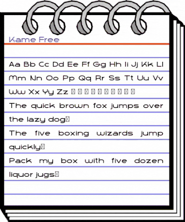 Kame Free Regular animated font preview Kame Free Regular animated font preview