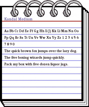 Kandal Regular animated font preview