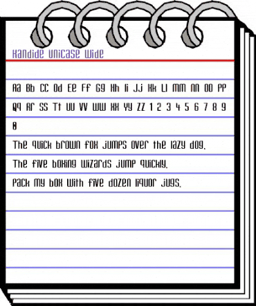 Kandide Unicase Wide Regular animated font preview