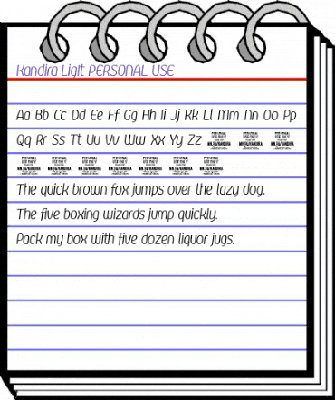 Kandira PERSONAL Light Italic animated font preview Kandira PERSONAL Light Italic animated font preview