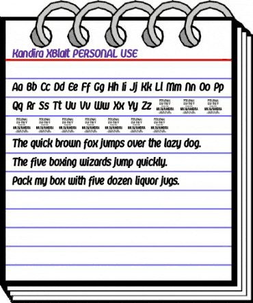 Kandira PERSONAL ExtraBlack Italic animated font preview