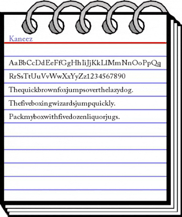 Kaneez Regular animated font preview