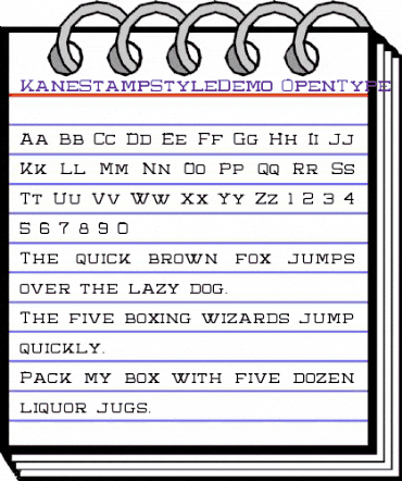 Kane Stamp Style Demo Regular animated font preview Kane Stamp Style Demo Regular animated font preview