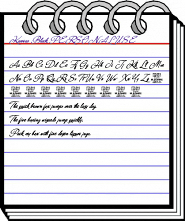 Kanvas Black PERSONAL USE Regular animated font preview