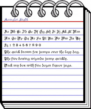 Kanzlei Light animated font preview Kanzlei Light animated font preview