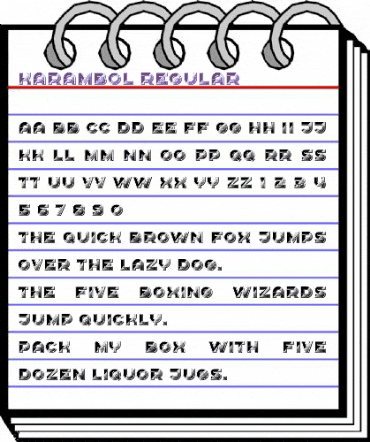 Karambol Regular animated font preview