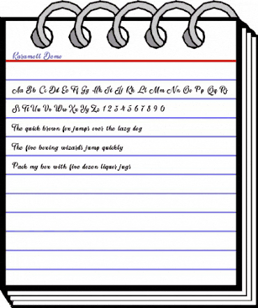 Karamell Demo animated font preview