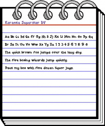 Karaoke Superstar BV Regular animated font preview