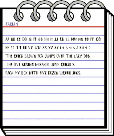 karian Regular animated font preview