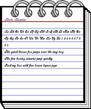 Karin Regular animated font preview Karin Regular animated font preview