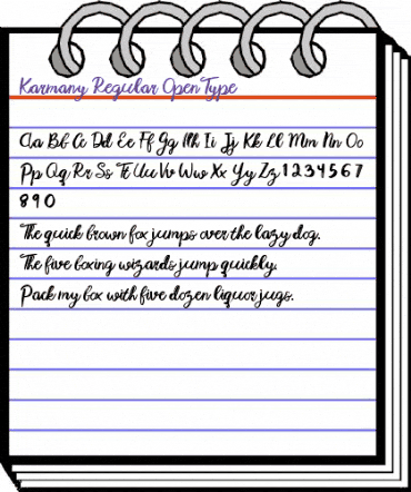 Karmany Regular animated font preview Karmany Regular animated font preview