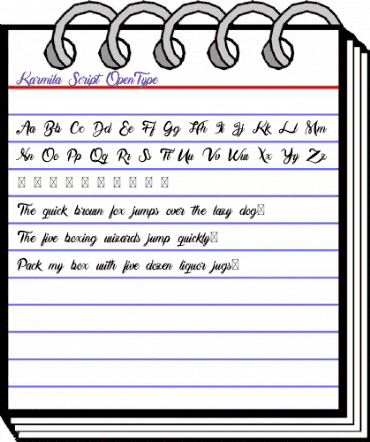 Karmila Script Regular animated font preview Karmila Script Regular animated font preview