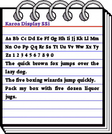 Karoa Display SSi Regular animated font preview Karoa Display SSi Regular animated font preview