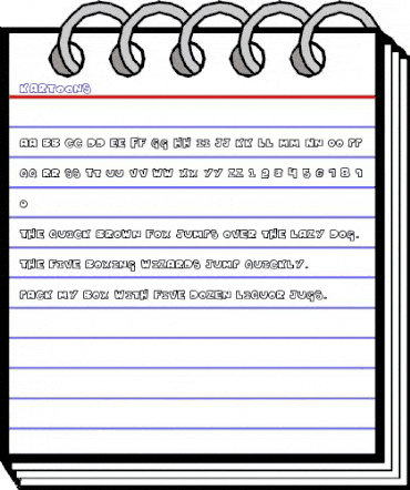 Kartoons Regular animated font preview