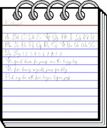 Kastangel Regular animated font preview