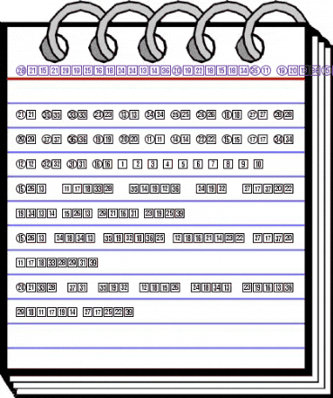 Katalogziffern Positiv BQ Regular animated font preview