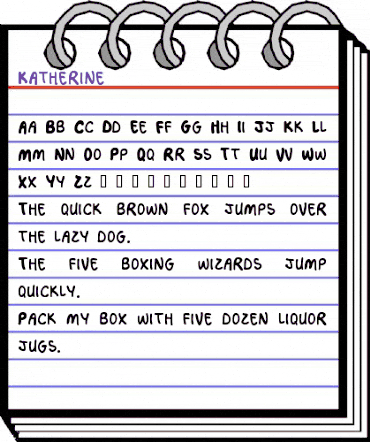Katherine Regular animated font preview