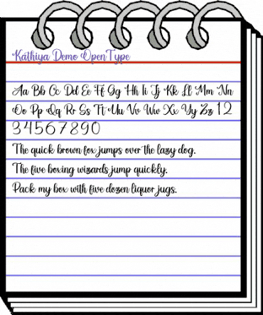 Kathiya Demo Regular animated font preview