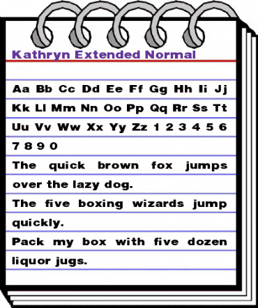 Kathryn-Extended Normal animated font preview