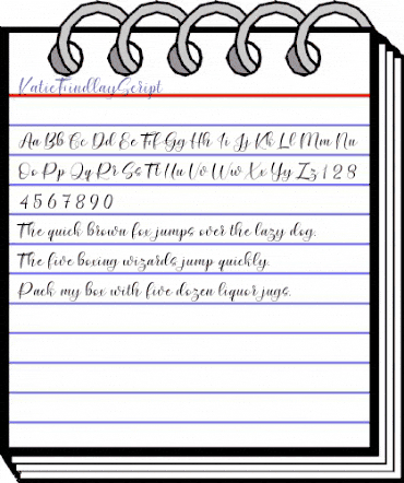 Katie Findlay Script Regular animated font preview