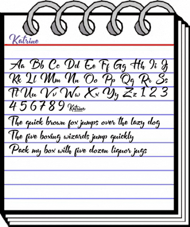 Katrine Regular animated font preview