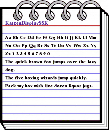 KatzenDisplaySSK Regular animated font preview