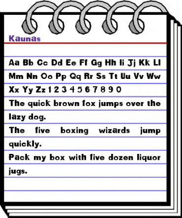 Kaunas Normal animated font preview