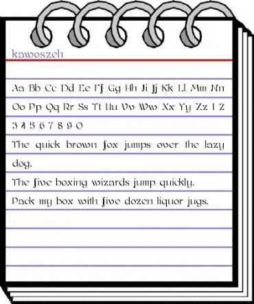 kawoszeh Medium animated font preview