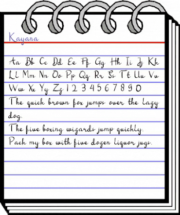 Kayana Regular animated font preview