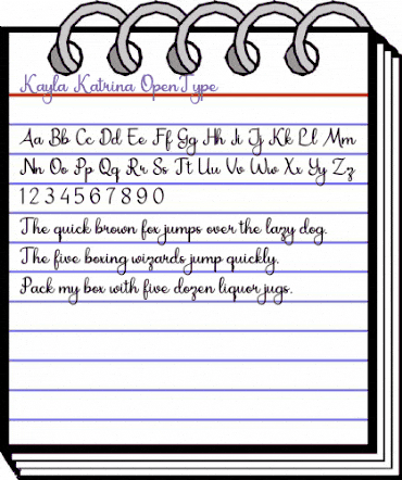 Kayla Katrina Regular animated font preview