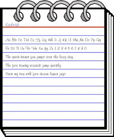 Kayleigh Regular animated font preview