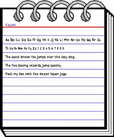 Kayobi Regular animated font preview