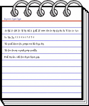 Kayonna Regular animated font preview