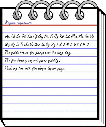 Kaysan Signature Regular animated font preview