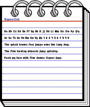 KazooOut Regular animated font preview