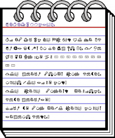 KBABCDoodles Medium animated font preview