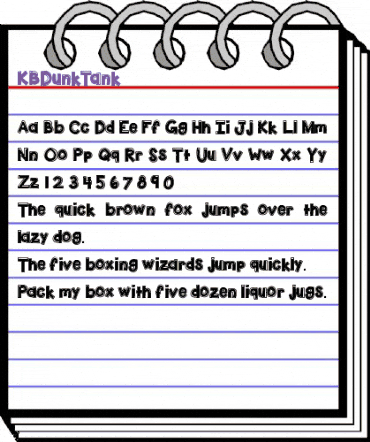 KBDunkTank Medium animated font preview