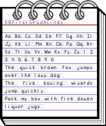 KBFirstGradeLines Medium animated font preview