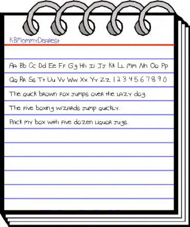 KBMommyDearest Medium animated font preview