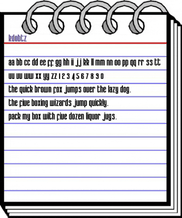KdoBtz Regular animated font preview