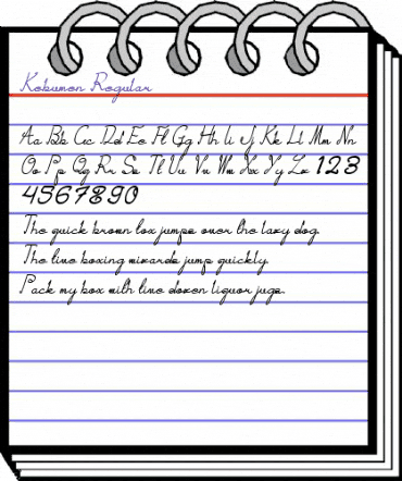 kebumen Regular animated font preview