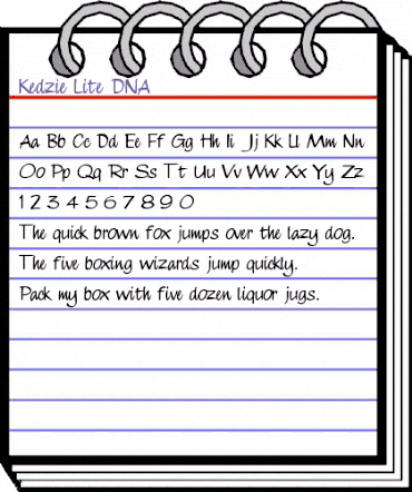 Kedzie Lite DNA Regular animated font preview