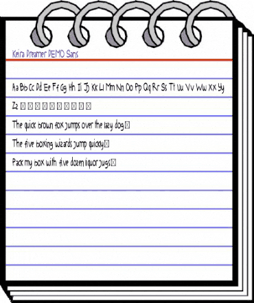 Keira Dreamer DEMO Sans animated font preview