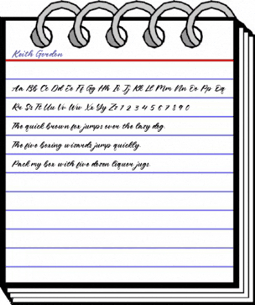 Keith Gordon Regular animated font preview