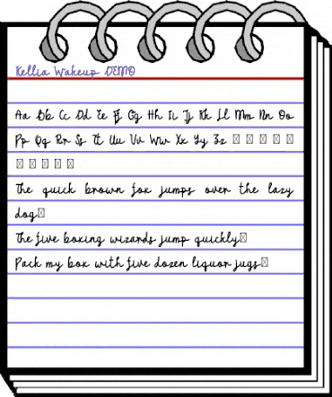 Kellia Wakeup DEMO Regular animated font preview