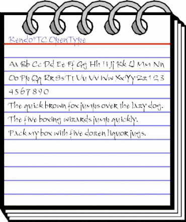 Kendo ITC Regular animated font preview