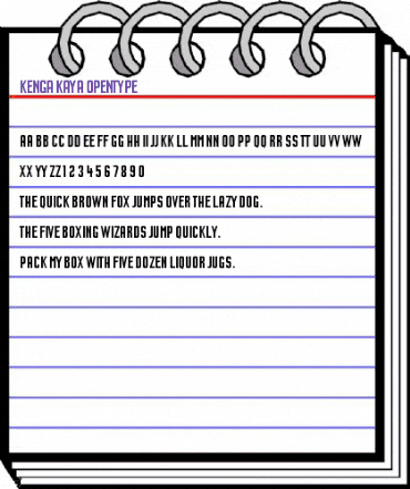 Kenga Kaya Regular animated font preview